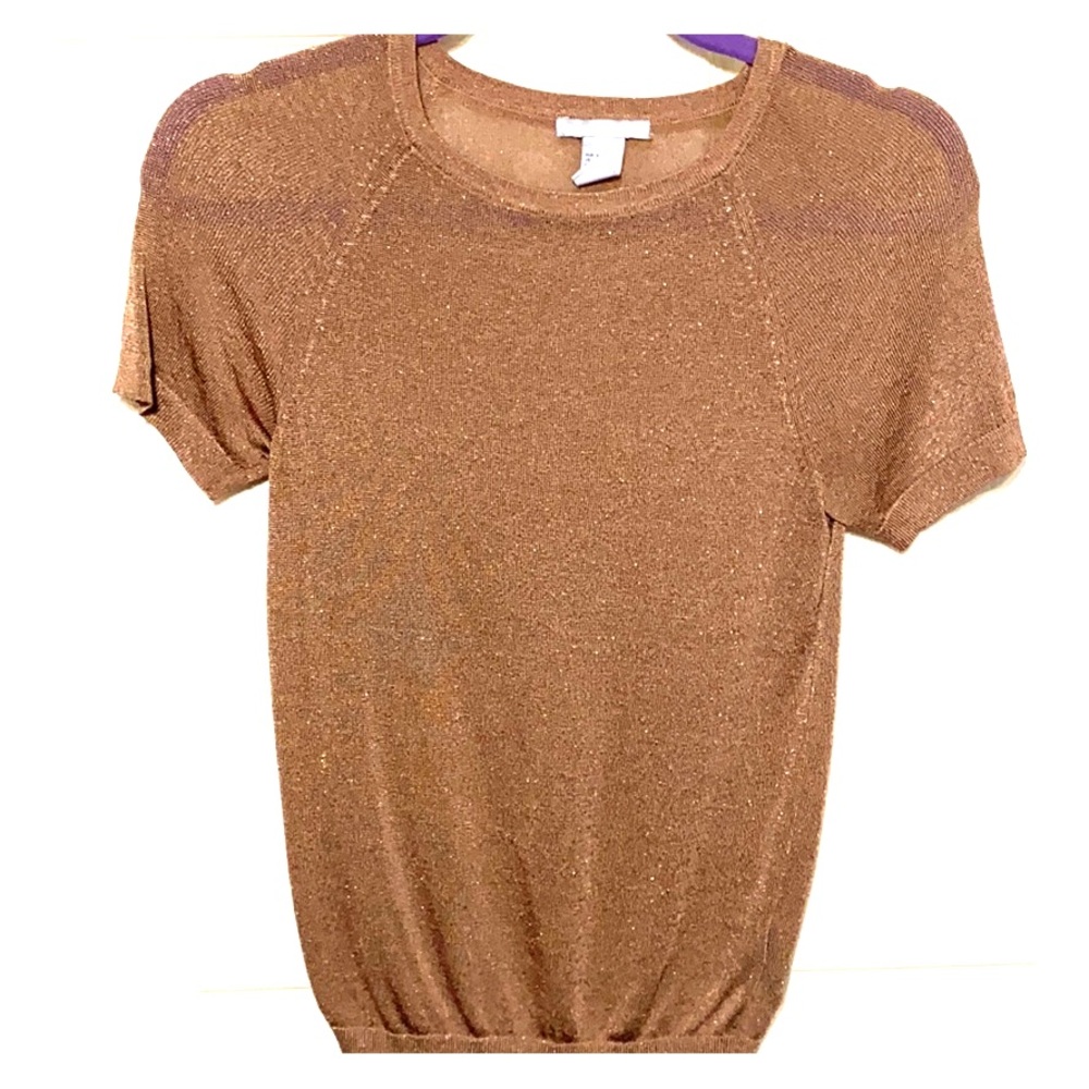 Tan semi-sheer dressy shirt